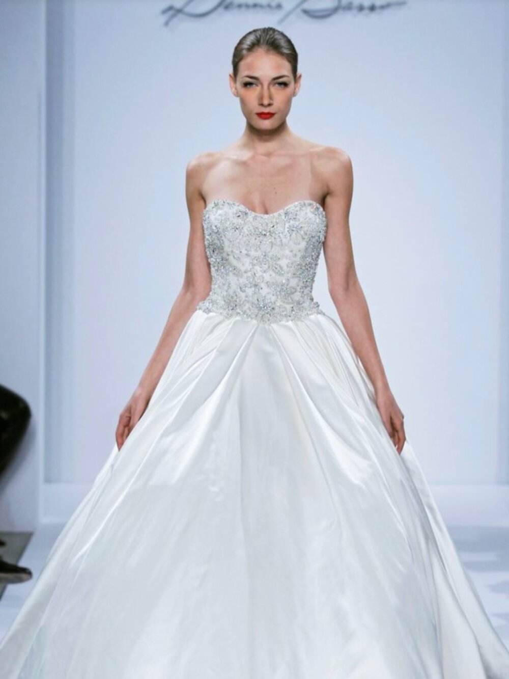 Dennis Basso Satin Ballgown Wedding Dress - Kleinfeld